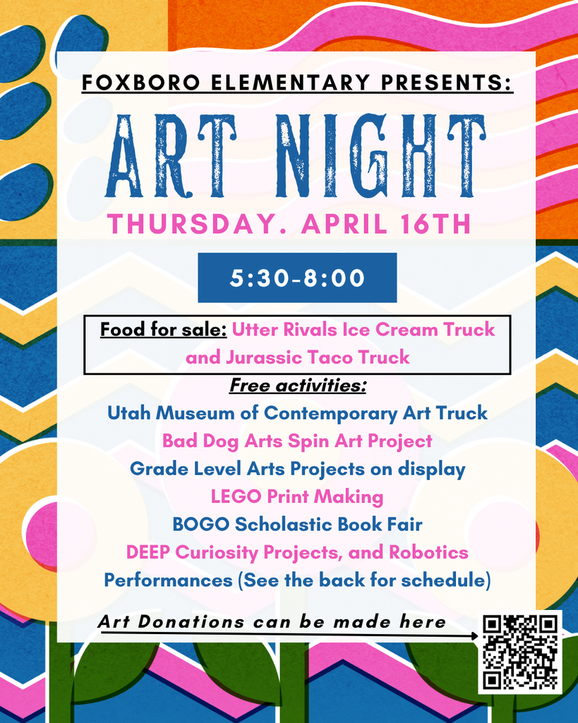 Foxboro Elementary Presents Arts Night Activities