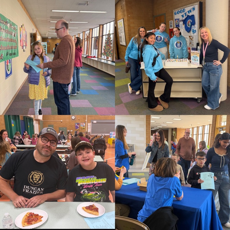 students and families during literacy night 