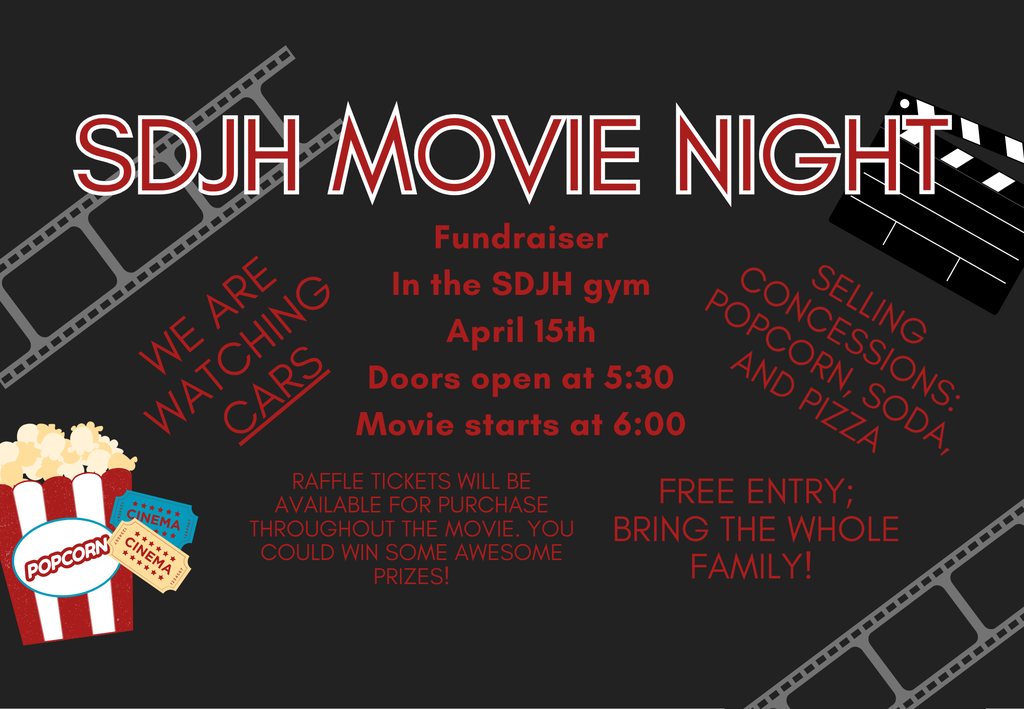 Movie Night for SDJH. Free entry.