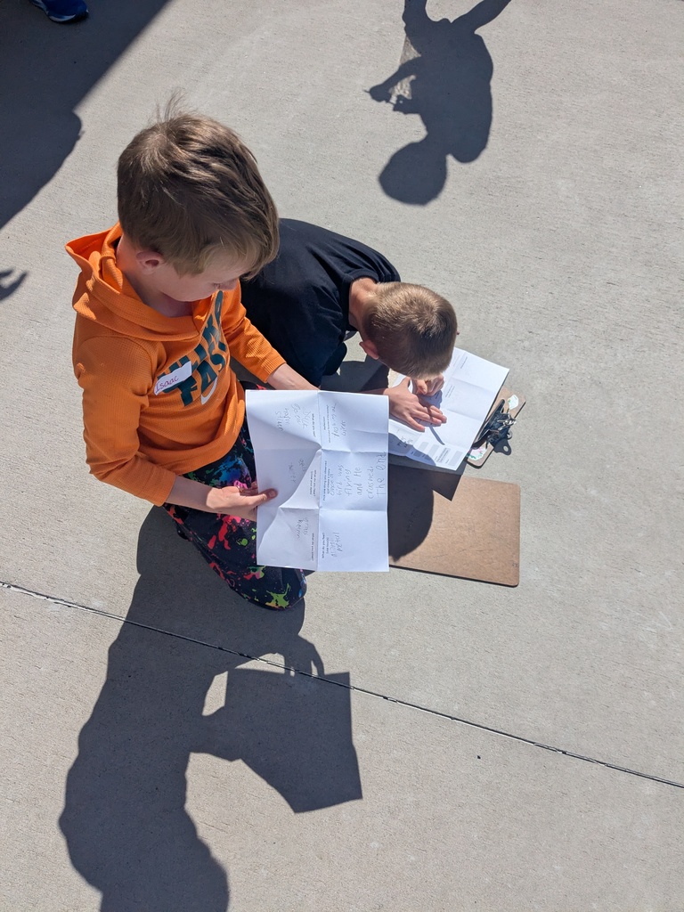 Students taking notes on wetlands. 