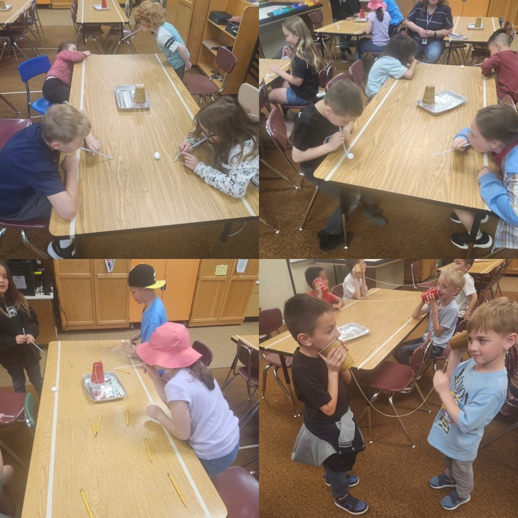 science in action during their stem class - students competing projects 