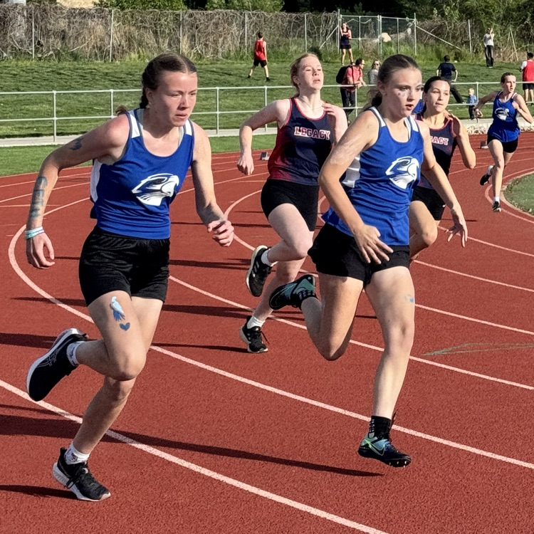 student running track