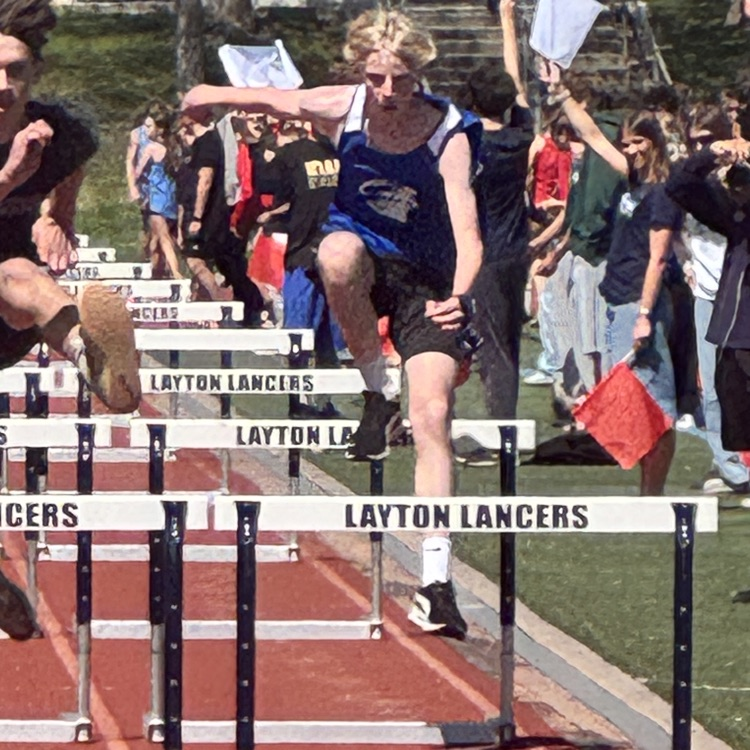student running track
