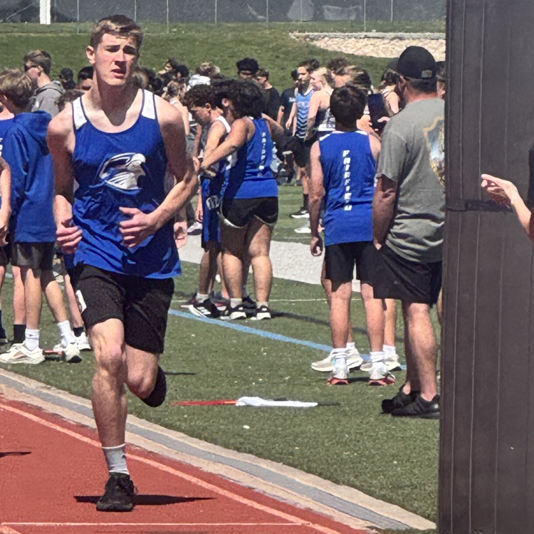 student running track