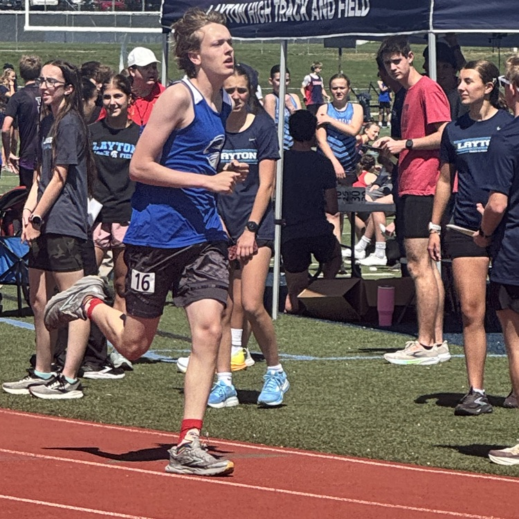 student running track