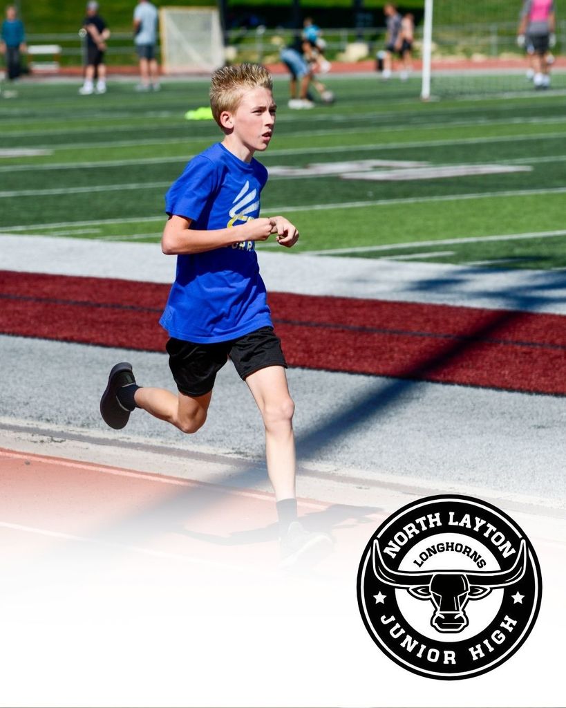 Student running on the track
