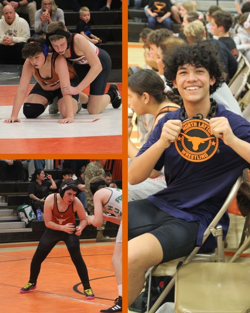 Wrestlers during a match