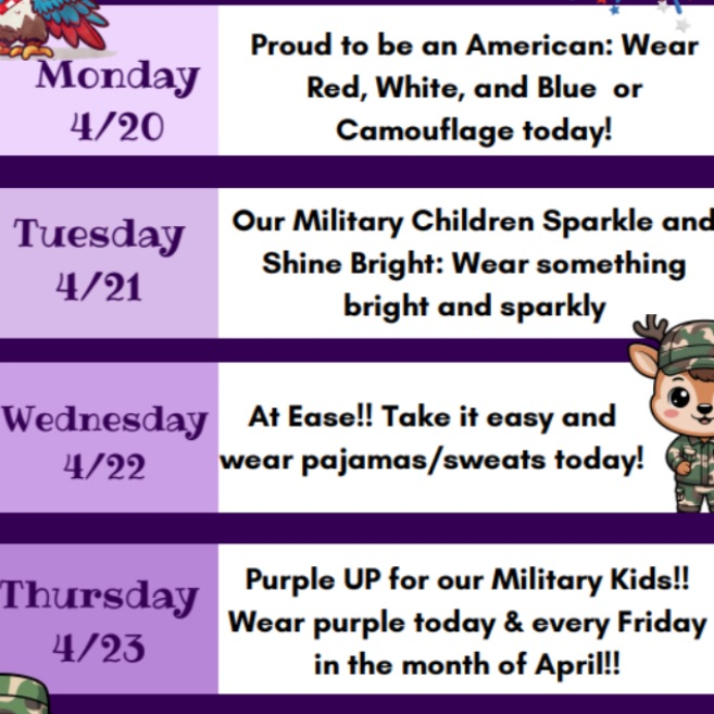 month of the Military Child spirit Week