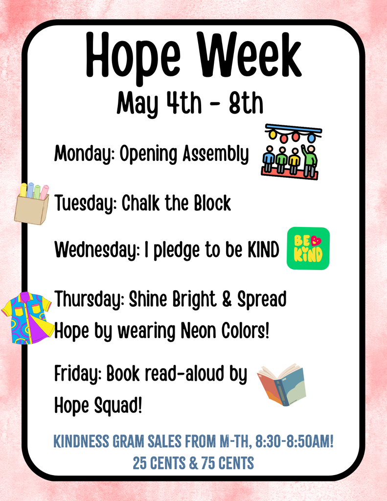 Hope Week Week of Activities