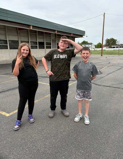 Photo collage of students and staff wearing camouflage