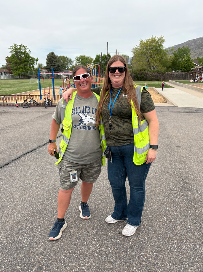Photo collage of students and staff wearing camouflage
