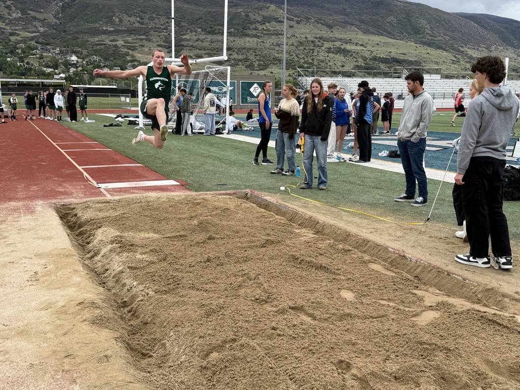 Another student warming up for the long jump.  