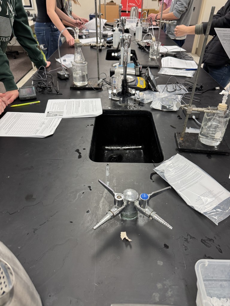 Chemistry lab activity at CHS