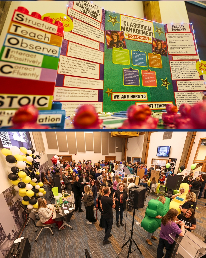 A collage of two wide angled shots from Poster Prom.