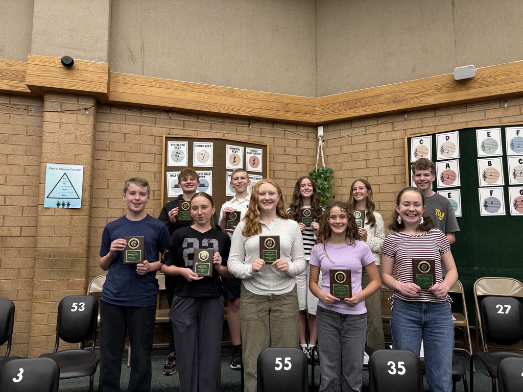 Students who were recognized for second semester citizenship and leadership awards. 