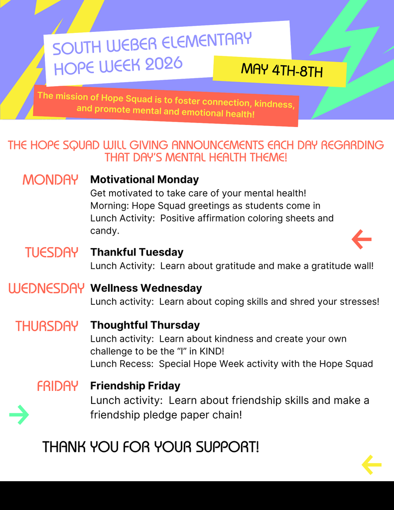 Hope Week Activitites