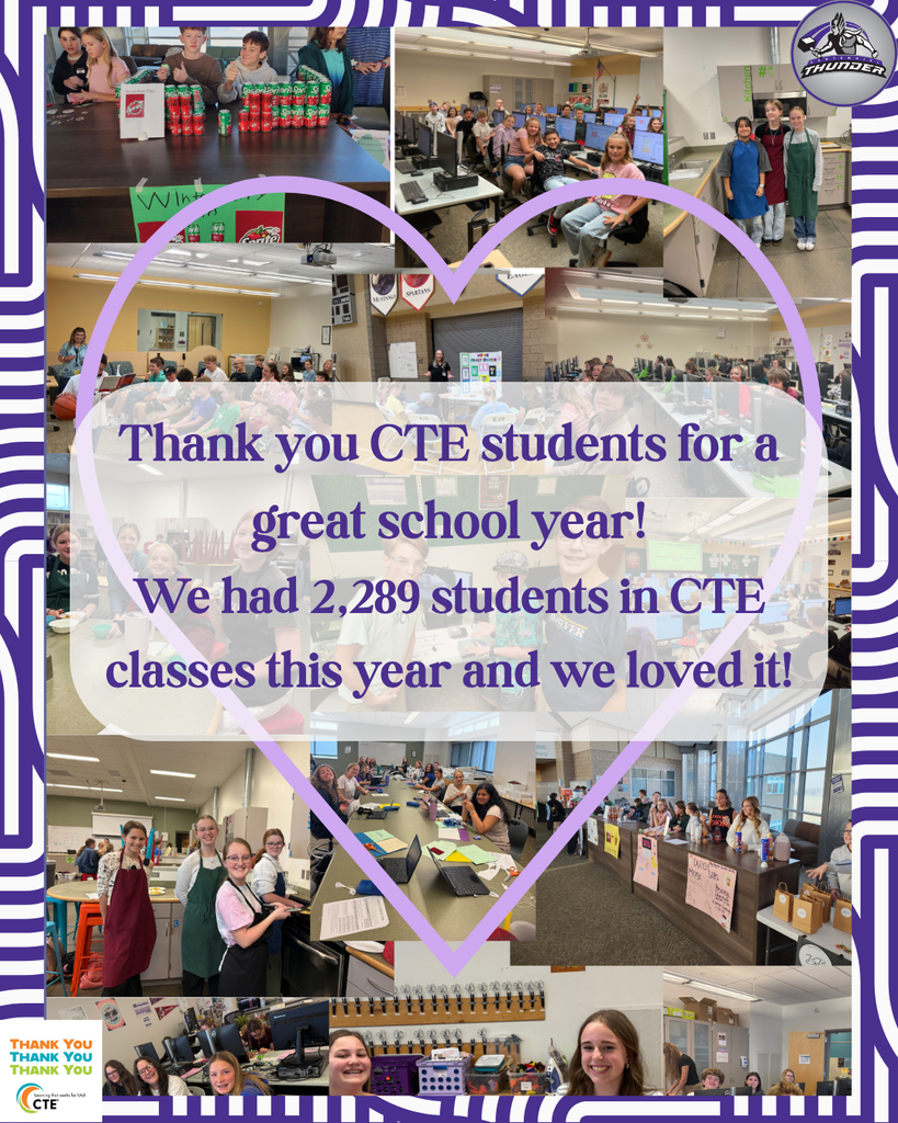 cte classes spotlight thanking students for signing up for their classes!