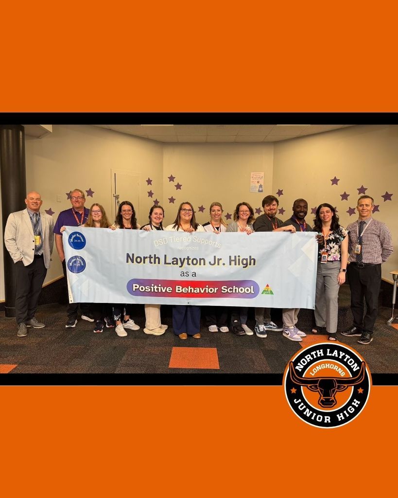 MTSS committee at NLJH was presented with a Banner for Positive Behavior School