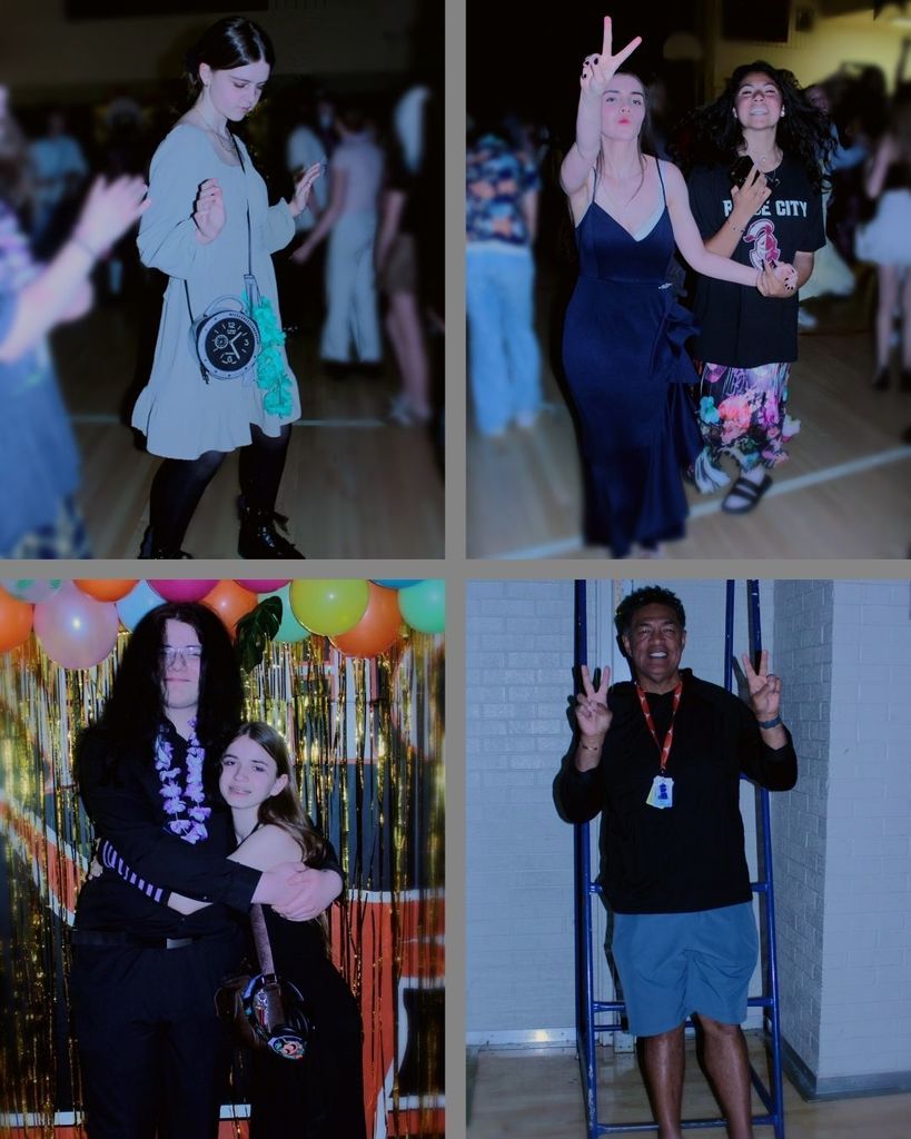 Students at a luau dance at North Layton Jr. High
