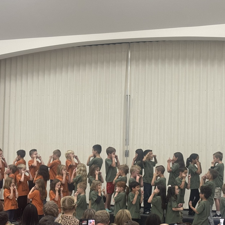 students performing on the steps