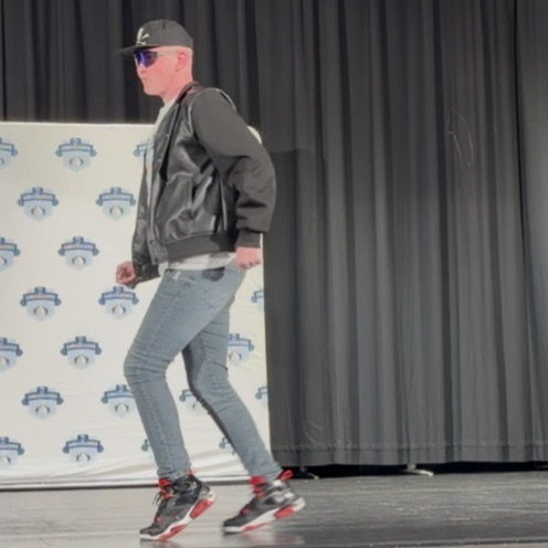 Corbin doing the moonwalk