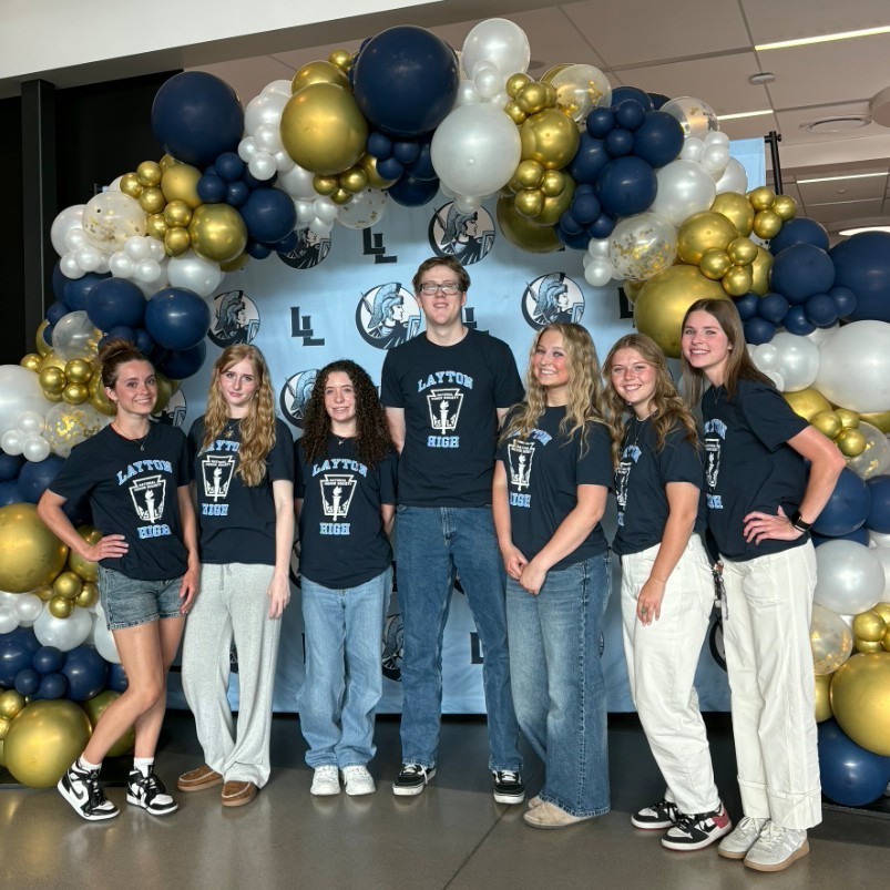 National honor society members posing for a picture