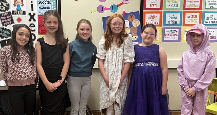3rd graders dressed up for teacher appreciation week