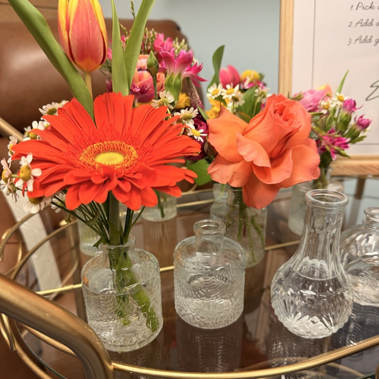 Fresh Flowers in Bud Vases!