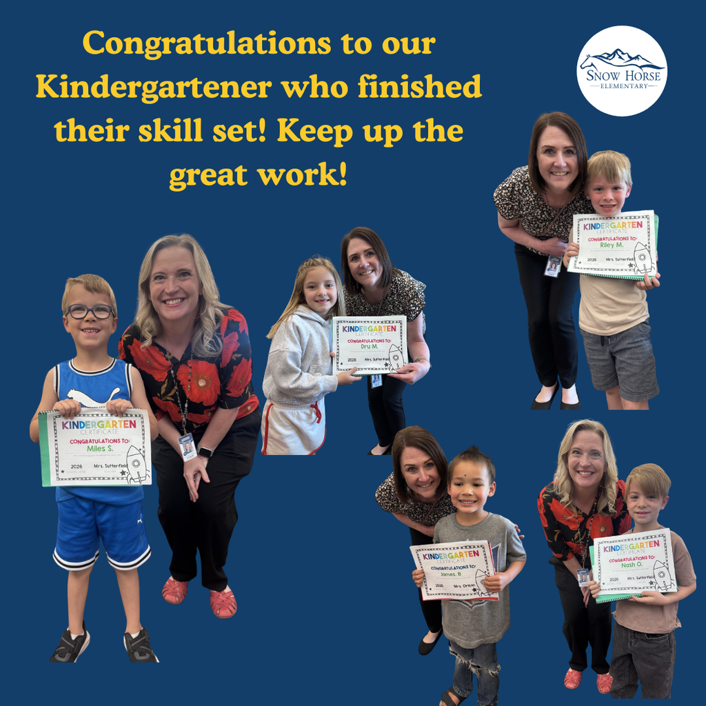 Kindergartners passing off their skills