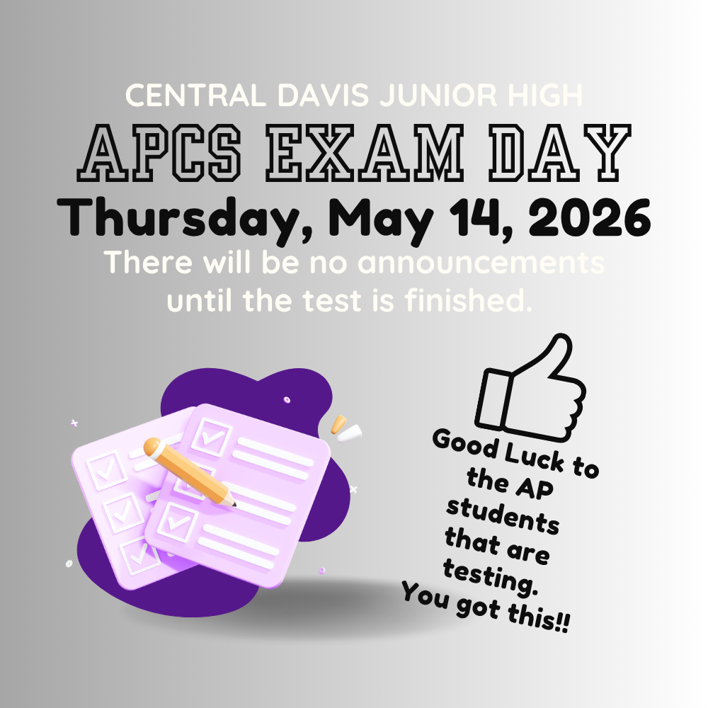 APCS Exam Day Thursday  May 14 No Announcements until test is finished