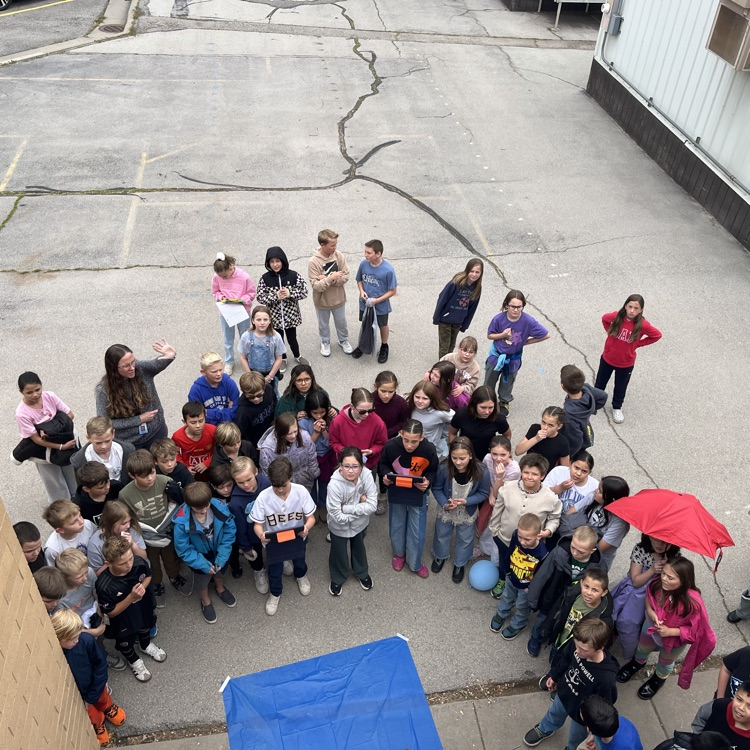 Egg drop from the roof.