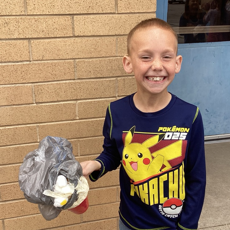 Egg drop from the roof.