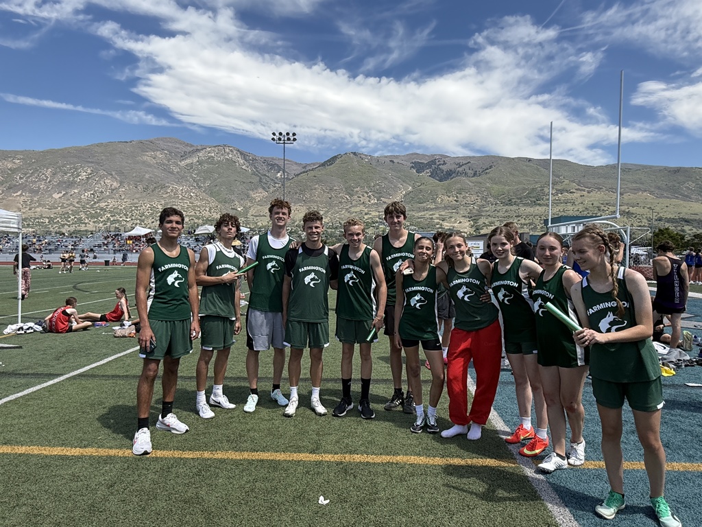 FJH track students waiting to compete. 