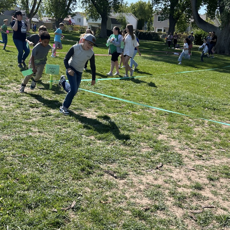 Students during the fun run