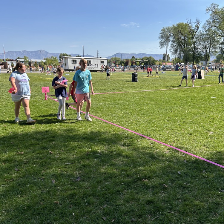 Students during the fun run