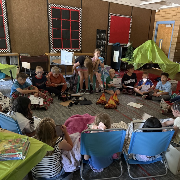 Camping in the classroom!