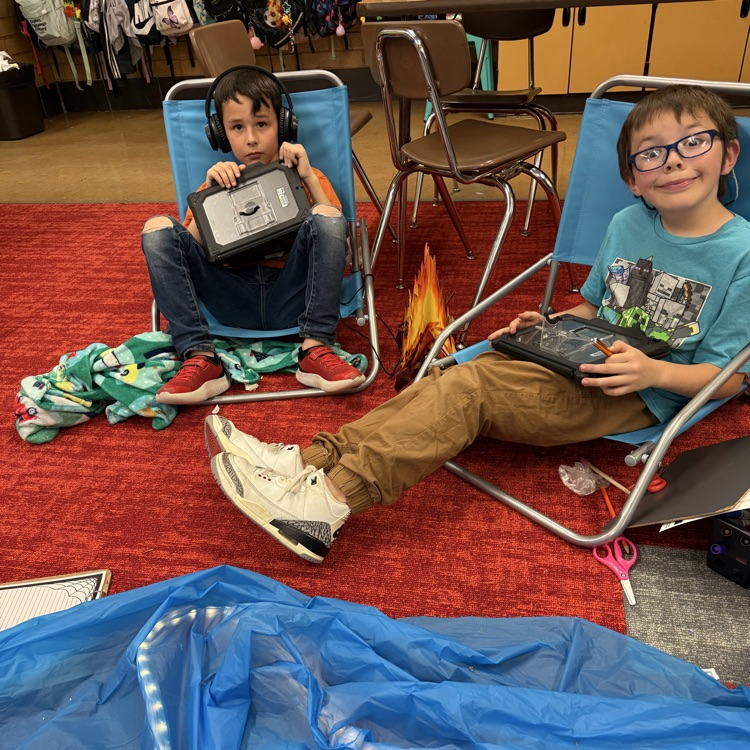 Camping in the classroom!