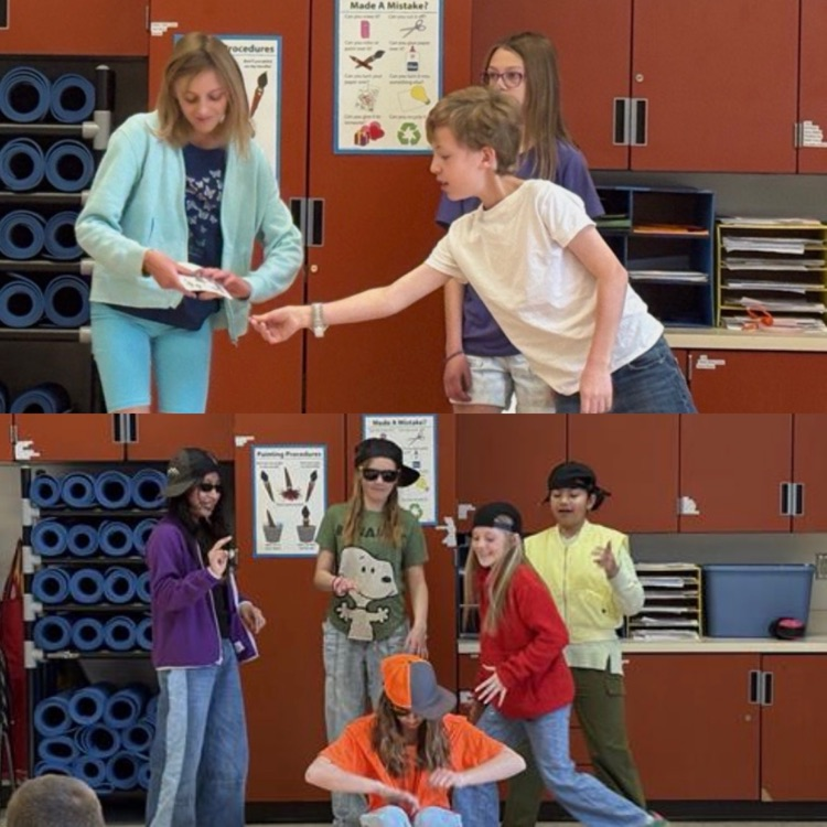 students practicing for their Humanities performance 