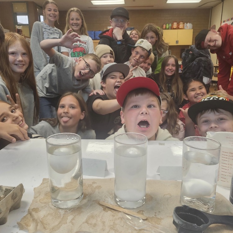 students during a stem experiment 