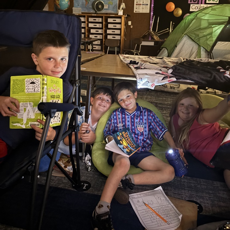 Camping in the classroom!