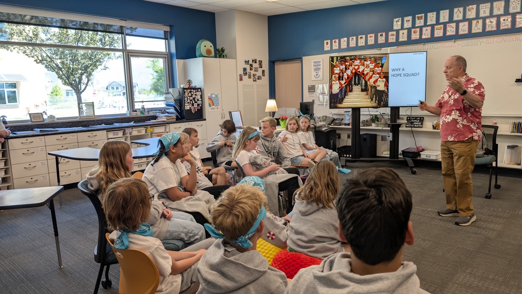 Hope Squad Students & Leaders pictured in classroom