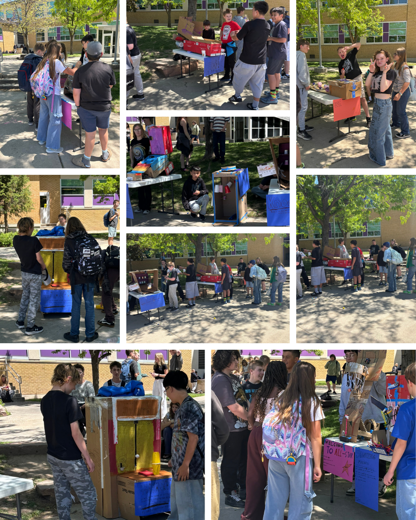 Students Playing Cardboard Carnival Games