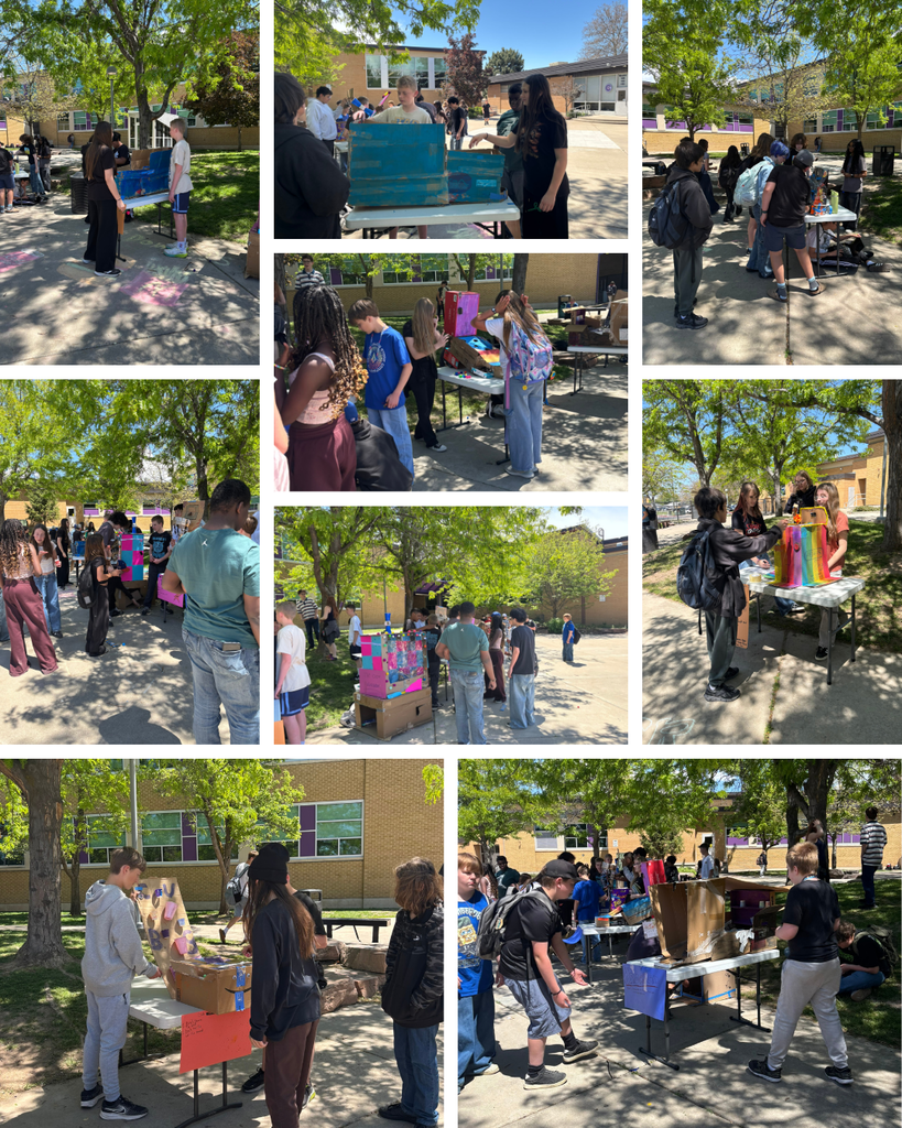 Students Playing Cardboard Carnival Games