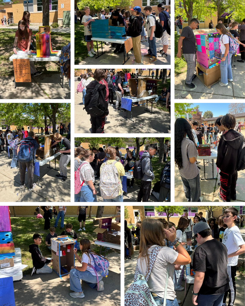 Students Playing Cardboard Carnival Games
