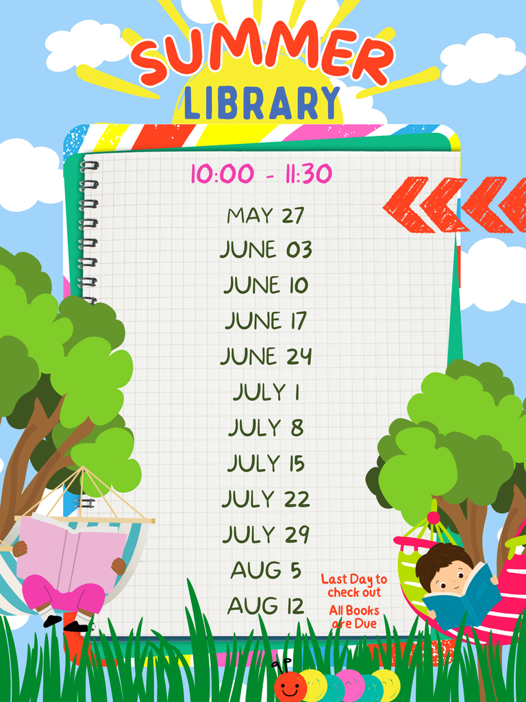 Come join the fun in our Summer Library this year!!