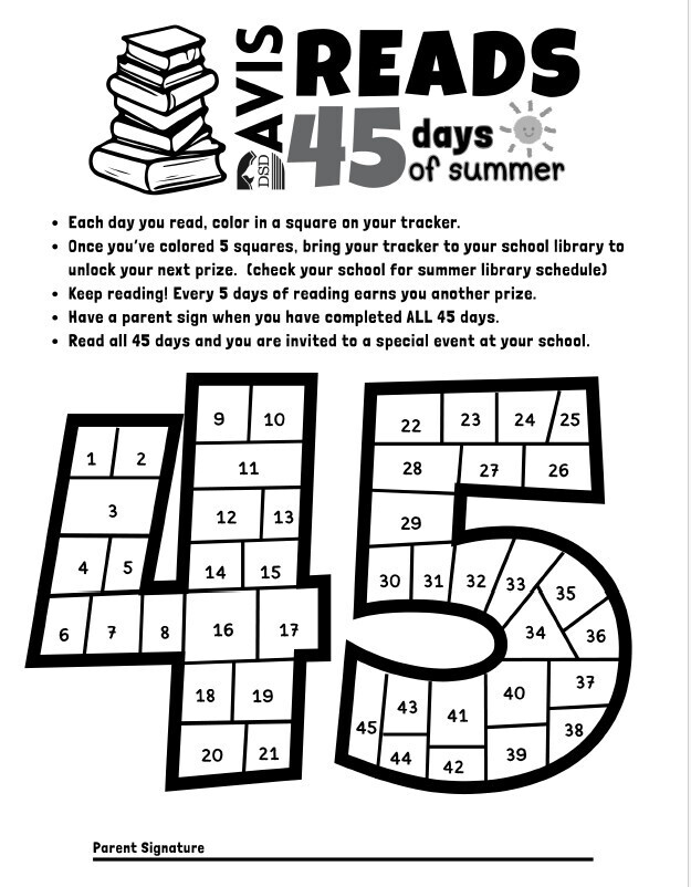 45 Days of Summer Reading Tracker