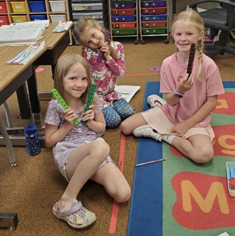 1st graders working on math skills 
