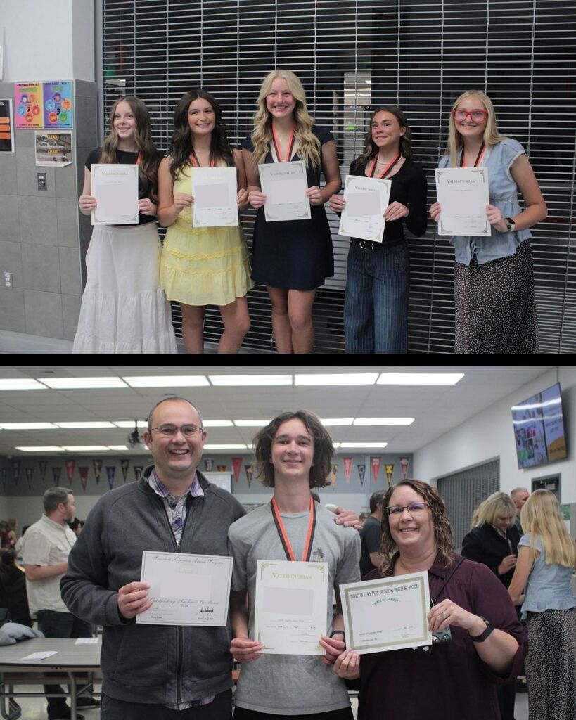 9th grade students from North Layton Jr. High for an assembly honoring their grades throughout the school year