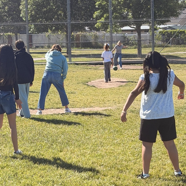 6th grade kickball vs. staff game!
