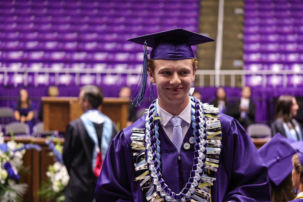 Layton High graduate smiling and looking to the right.
